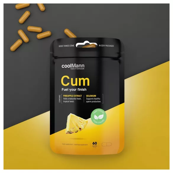 CoolMann Cum - хранителна добавка капсули за мъже с ананас (60 бр.)