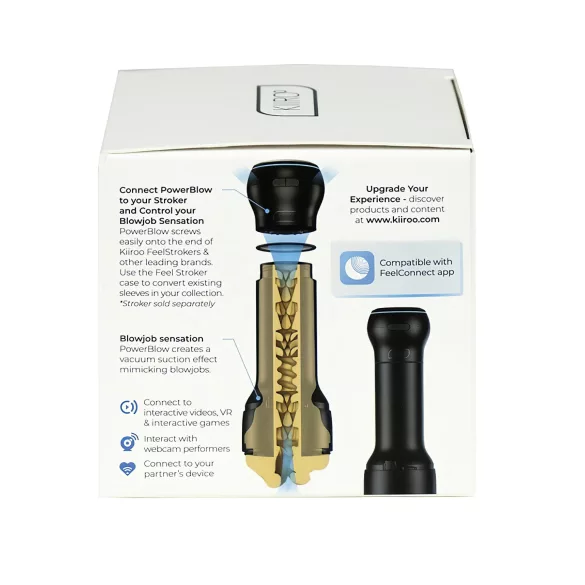 Kiiroo PowerBlow - мастурбатор с вакуум и смарт функции - черен