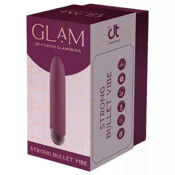 Glam - мини вибратор с акумулатор и водоустойчив - лилав