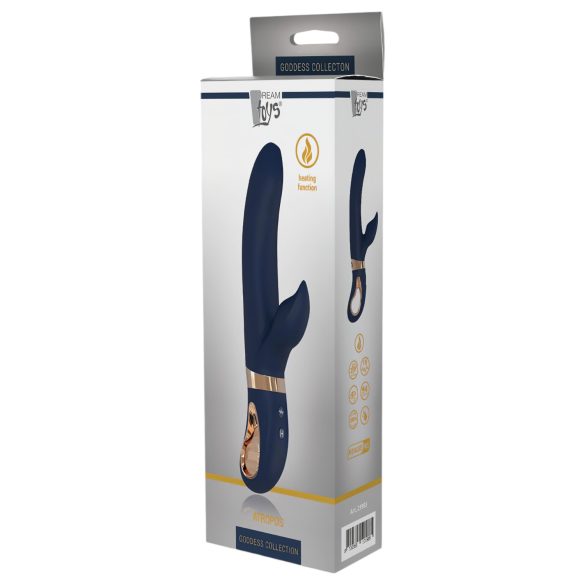 Dream Toys Atropos - акумулаторен, затоплящ вибратор (син)