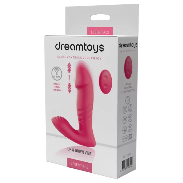 Dreamtoys - безжично носимо вибриращо яйце с тласкаща функция - розово