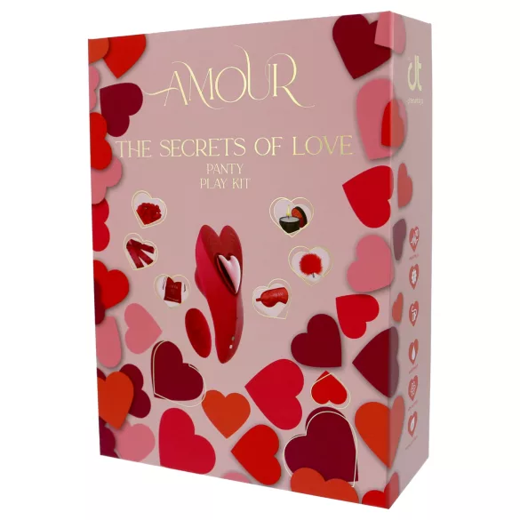 Dreamtoys Amour - комплект с вибратор тип бикини (червен)