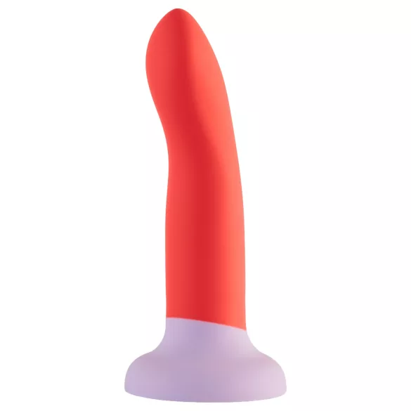 Dreamtoys Love Signal - двуцветно силиконово дилдо среден размер (червено)
