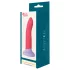 Dreamtoys Love Signal - двуцветно силиконово дилдо среден размер (червено)
