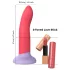 Dreamtoys Love Signal - двуцветно силиконово дилдо среден размер (червено)