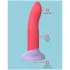 Dreamtoys Love Signal - двуцветно силиконово дилдо среден размер (червено)