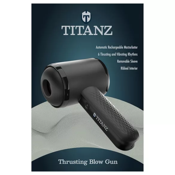 Titanz Thrusting Blow Gun - автоматичен мастурбатор (черен)