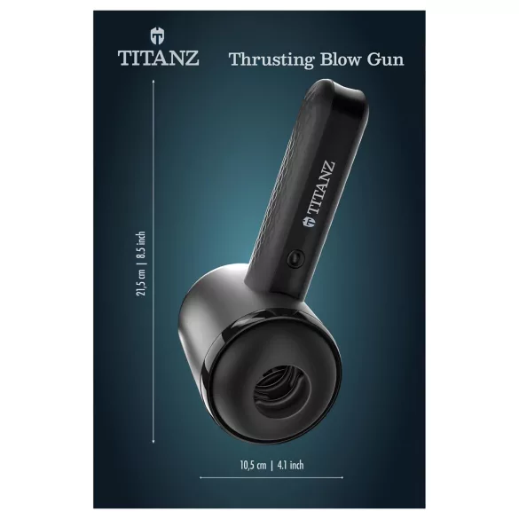 Titanz Thrusting Blow Gun - автоматичен мастурбатор (черен)