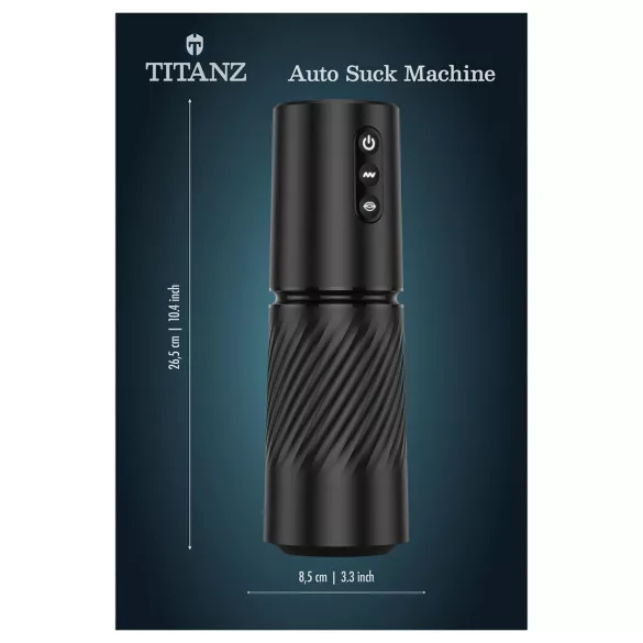 Titanz Auto Suck - автоматичен мастурбатор (черен)