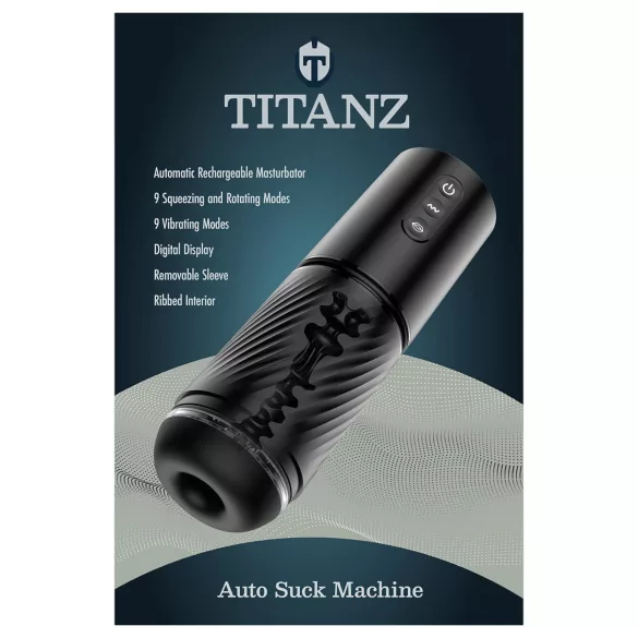 Titanz Auto Suck - автоматичен мастурбатор (черен)