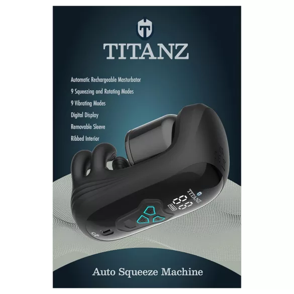 Titanz Auto Squeeze - автоматичен мастурбатор (черен)