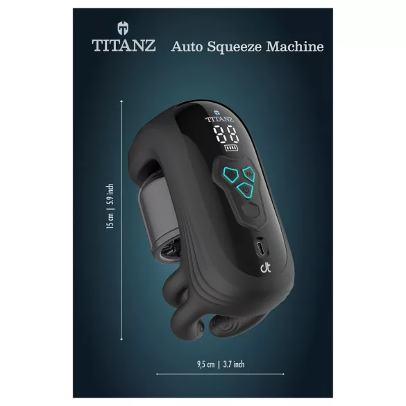 Titanz Auto Squeeze - автоматичен мастурбатор (черен)