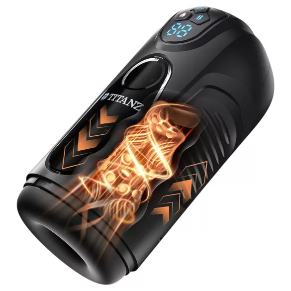 Titanz Ultimate Heat & Thrusting - автоматичен мастурбатор (черен)
