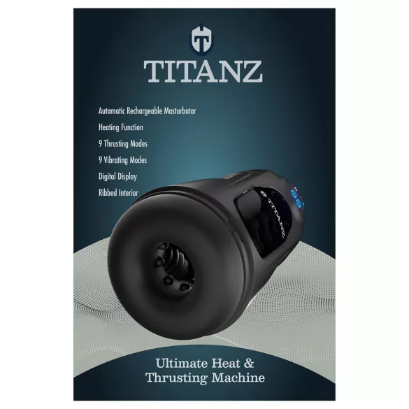 Titanz Ultimate Heat & Thrusting - автоматичен мастурбатор (черен)