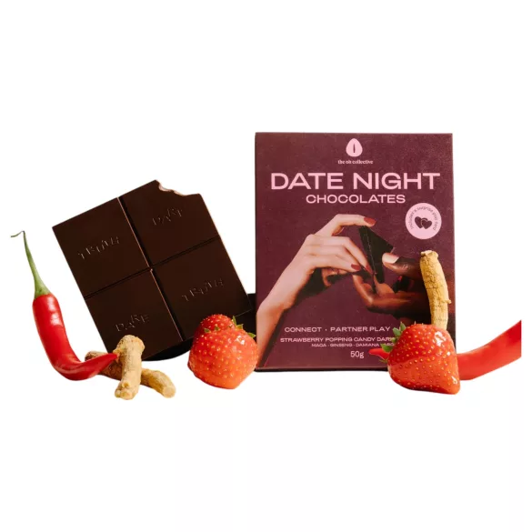 The Oh Collective Date Night - тъмен шоколад с мака и ягода за двойки (50 г)