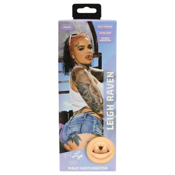 Kiiroo Feel Leigh Raven - изкуствена уста с нарязан език (натурален цвят)