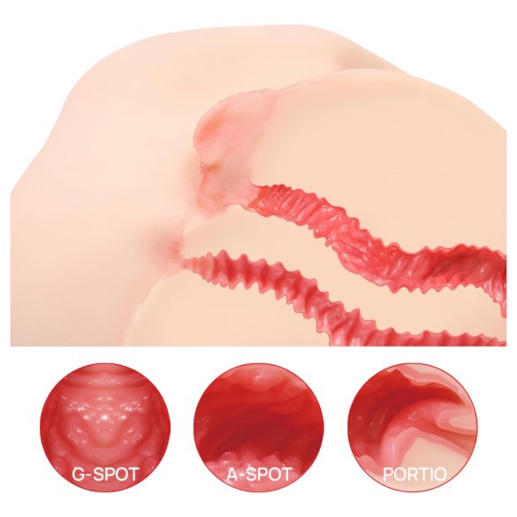 Kokos Vanilla 004 - реалистичен торс мастурбатор - натурален цвят