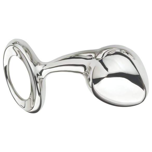 Njoy - голям метален анален плъг - сребрист