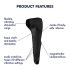 Satisfyer Men Wand - акумулаторен водоустойчив вибратор (черен)