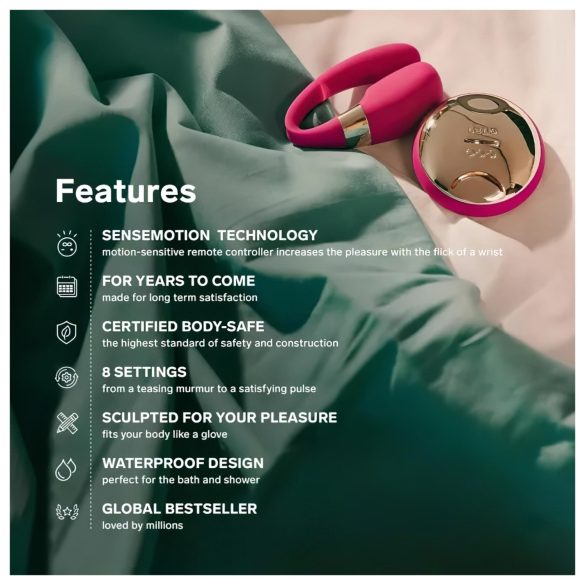 LELO Tiani 3 силиконов вибратор за двойки (лилав)