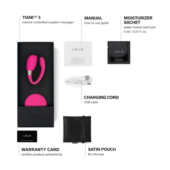 LELO Tiani 3 - силиконов двойка вибратор (розов)