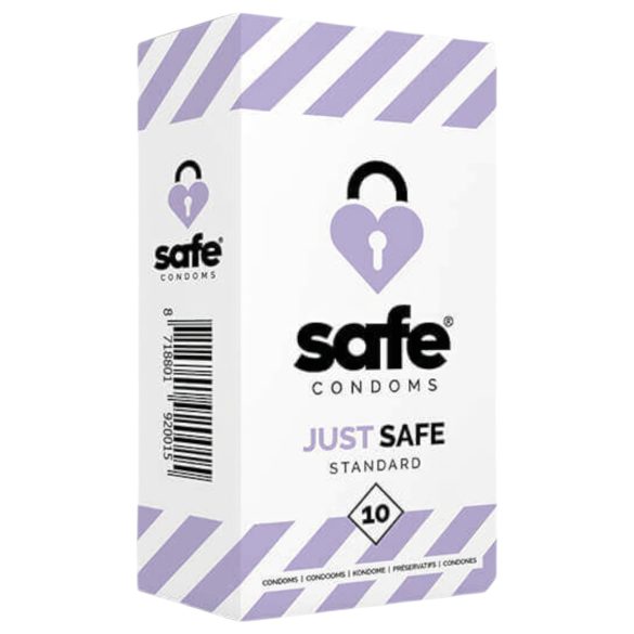 SAFE Just Safe - стандартен презерватив - ванилия - 10 броя
