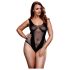 BACI Plus Size - изкусително мрежесто боди - черно (XL-XXL)