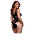 BACI Plus Size - изкусително мрежесто боди - черно (XL-XXL)