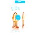 GLAS Over Easy - стъклен анален плъг (златен)