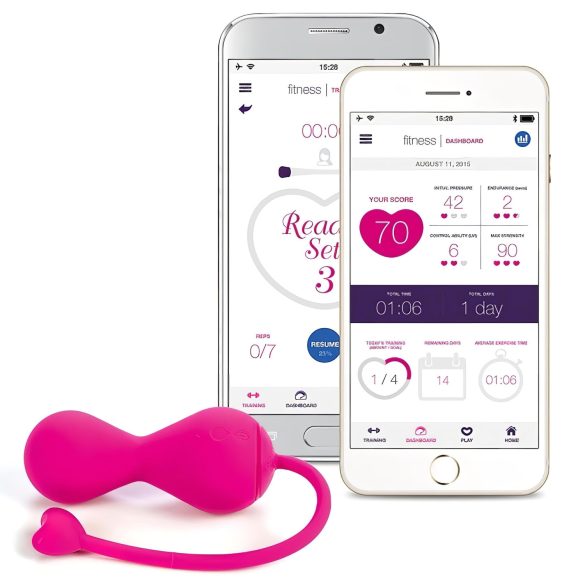 LOVELIFE BY OHMIBOD - KRUSH - Умен, акумулаторен комплект вагинални топчета (розов)