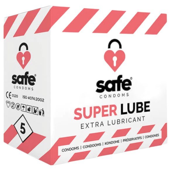 SAFE Super Lube - екстра лубрикирани презервативи (5 бр.)