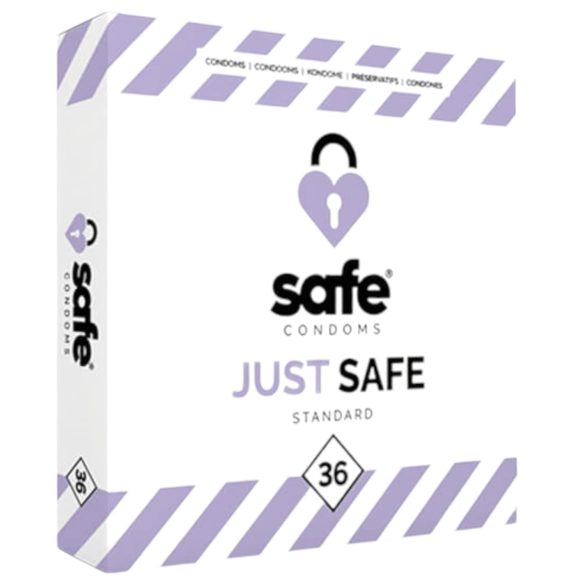 SAFE Just Safe - стандартен презерватив - ванилия (36 бр.)
