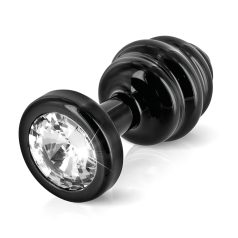   DIOGOL Anni - оребрен анален разширител - черен - (3см)