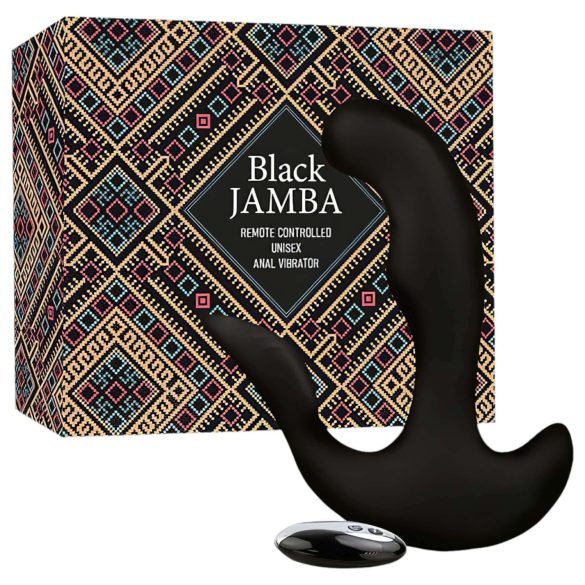 FEELZTOYS Black Jamba - безжичен анален вибратор с подгряване (черен)