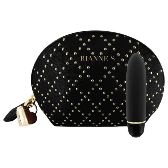Rianne Essentials Classique Stud - силиконов вибратор за устни (черен)