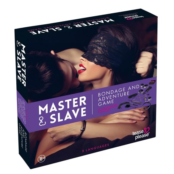 Master & Slave - комплект за вързване (лилаво-черно)