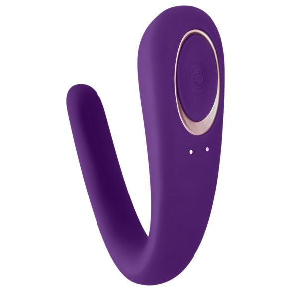 Satisfyer Double Classic - водоустойчив, акумулаторен вибратор за двойки (лилав)