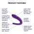Satisfyer Double Classic - водоустойчив, акумулаторен вибратор за двойки (лилав)