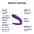 Satisfyer Double Classic - водоустойчив, акумулаторен двойно вибратор (лилав)