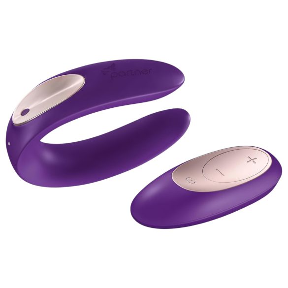 Satisfyer Double Plus Remote - безжичен, акумулаторен двоен вибратор (лилав)