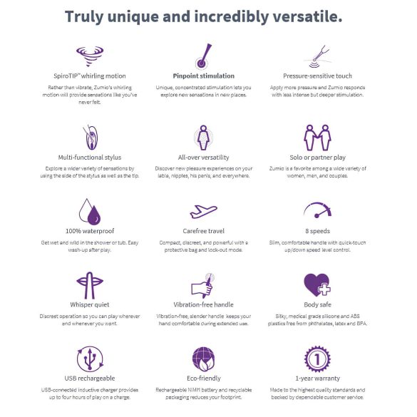 Zumio Soft - акумулаторен клиторен вибратор (лилав)