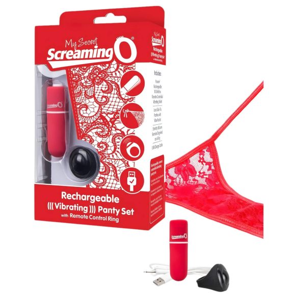 Screaming O - вибриращи прашки в червено (S-L)