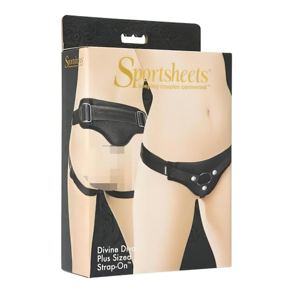 Sportsheets Plus Size - колан за прикрепване (черен)