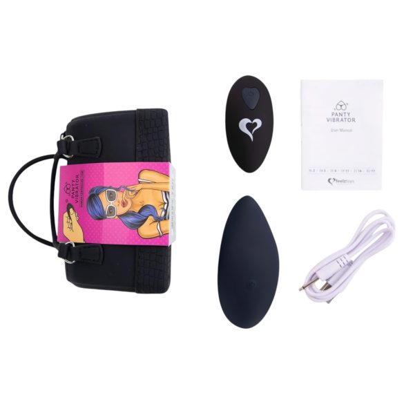 FEELZTOYS бикини - акумулаторен, радиоуправляем клитор стимулатор (черен)
