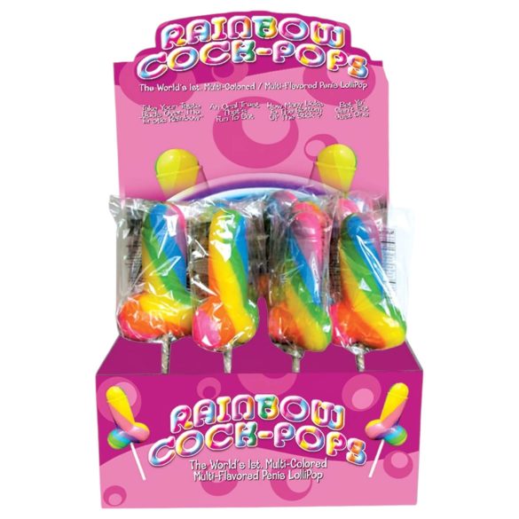 Rainbow Cock Pop - близалка пенис - плодов вкус - 85g