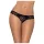 Obsessive - дамски дантелени прашки с камъни, отворени, черни - XXL