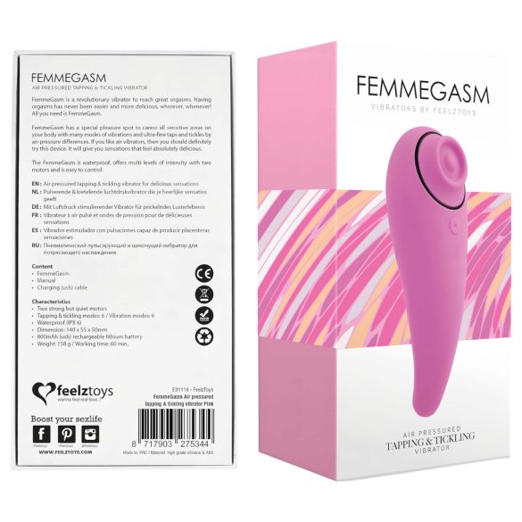 FEELZTOYS Femmegasm - акумулаторен 2-в-1 клиторен вибратор (розов)