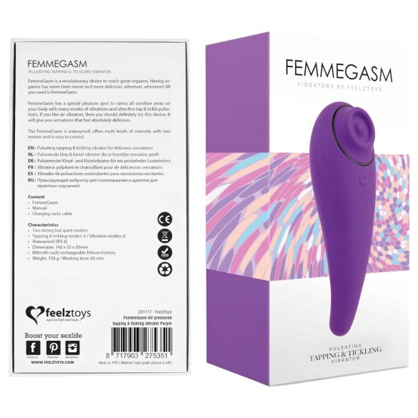FEELZTOYS Femmegasm - акумулаторен 2в1 клитор стимулатор (лилав)