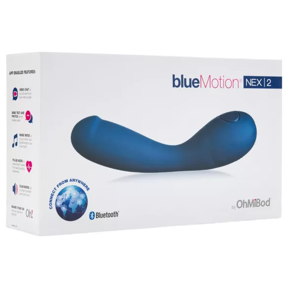 OhMiBod Bluemotion Nex 2 - вибратор за G-точка с управление чрез приложение (син)