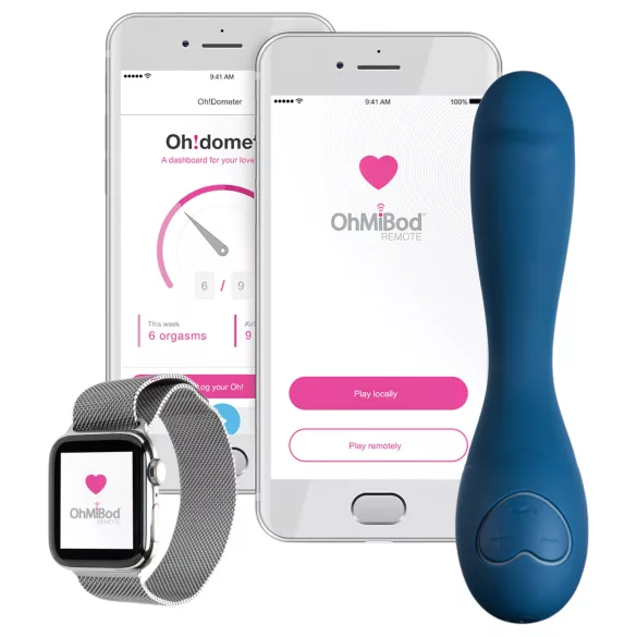 OhMiBod Bluemotion Nex 2 - вибратор за G-точка с управление чрез приложение (син)